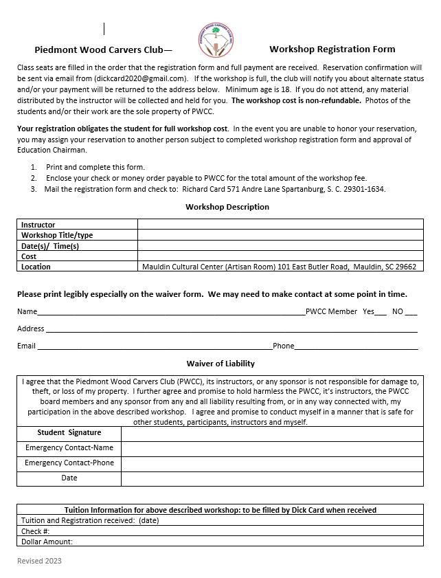 Revised Registration Form 2023 